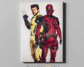 Deadpool & Wolverine Canvas Print, Ready to Hang, Wall Art