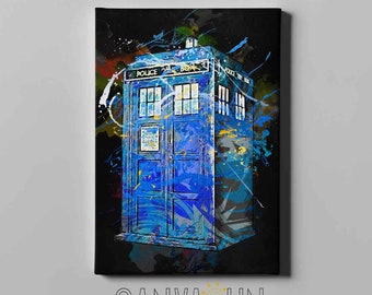 TARDIS Canvas Print TARDIS poster, print Wall Art Canvas Ready to Hang