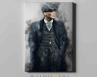 Thomas Shelby Canvas print, poster Thomas Shelby Canvas Ready to Hang Peaky Blinders Cillian Murphy wall art