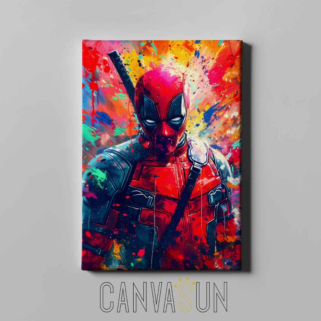 Quadro Decorativo Deadpool com Moldura e Vidro