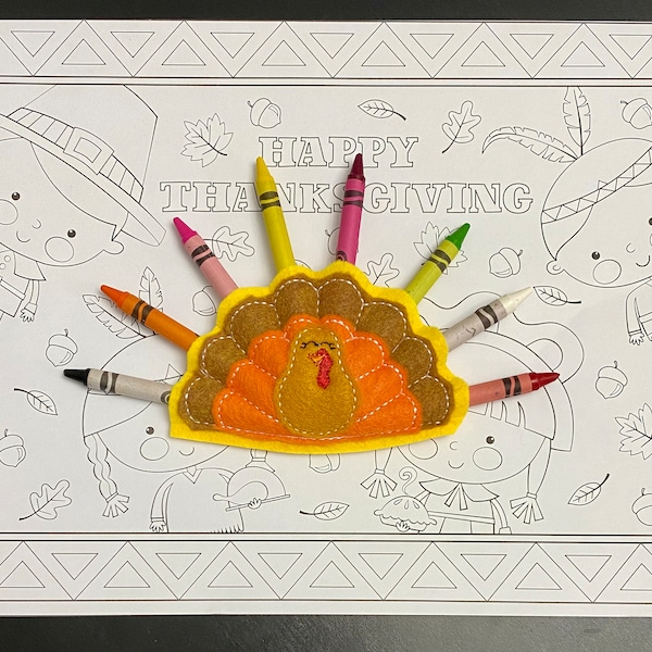 Thanksgiving Turkey Crayon Holder