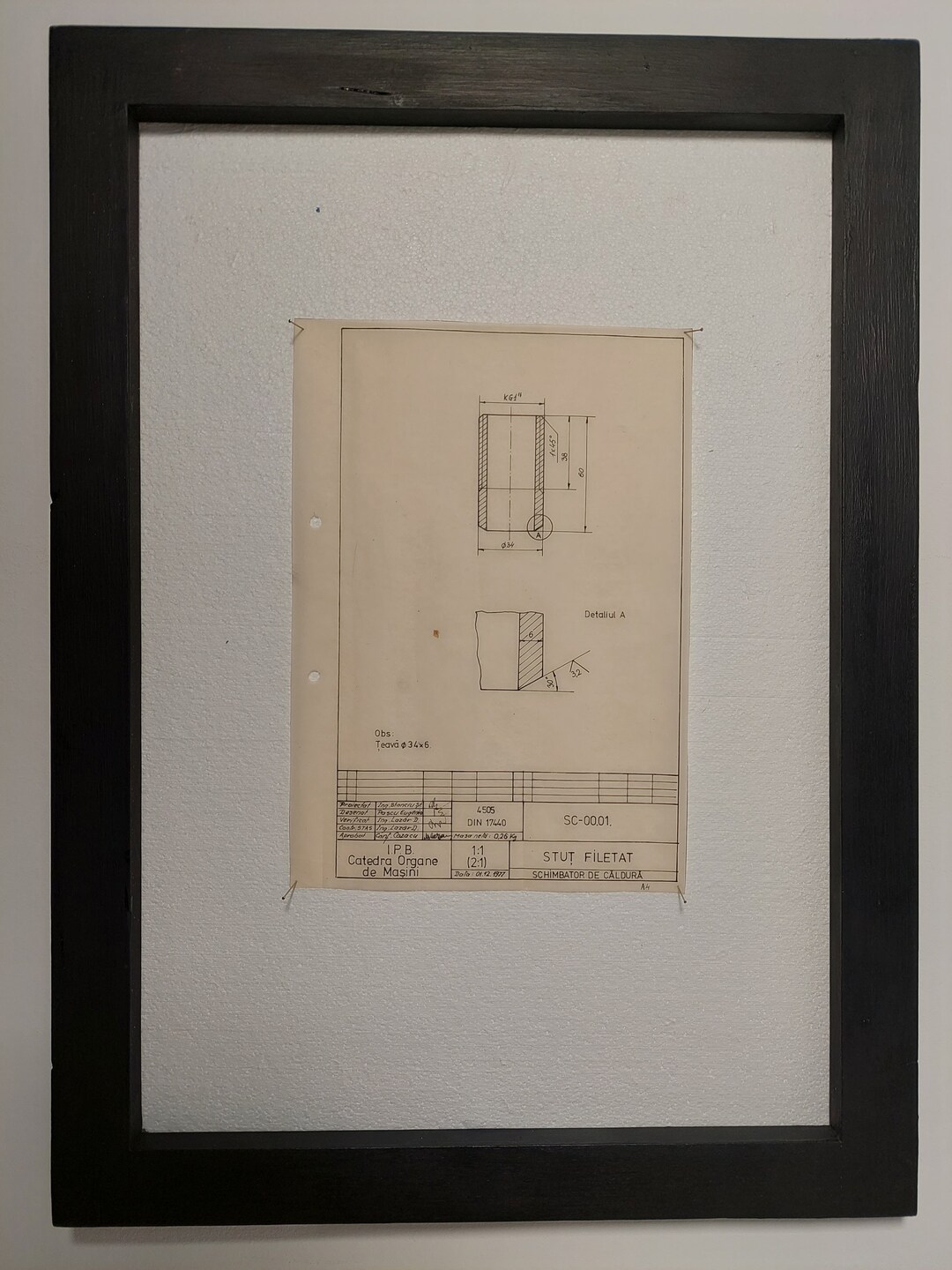 Original Vintage Technical Drawing From 1977 of a metal Etsy