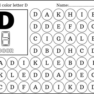 Find and Color Letters. 26 Pages Printable. - Etsy