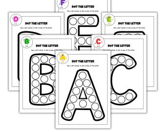 Dot The Letter. Printable 26 Page.