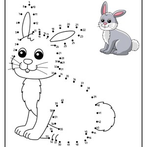 Dot to Dot Animals Coloring. Printable 20 Pages. - Etsy