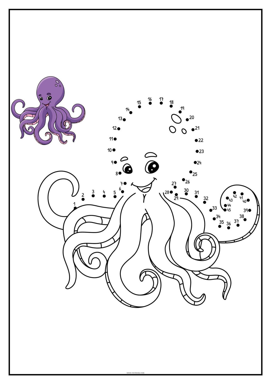 Dot to Dot Animals Coloring. Printable 20 Pages. Etsy