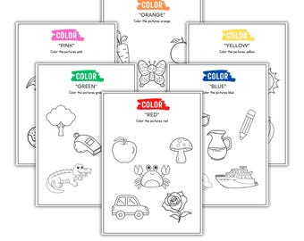 Color The Pictures. Color Worksheet. Coloring Pages.