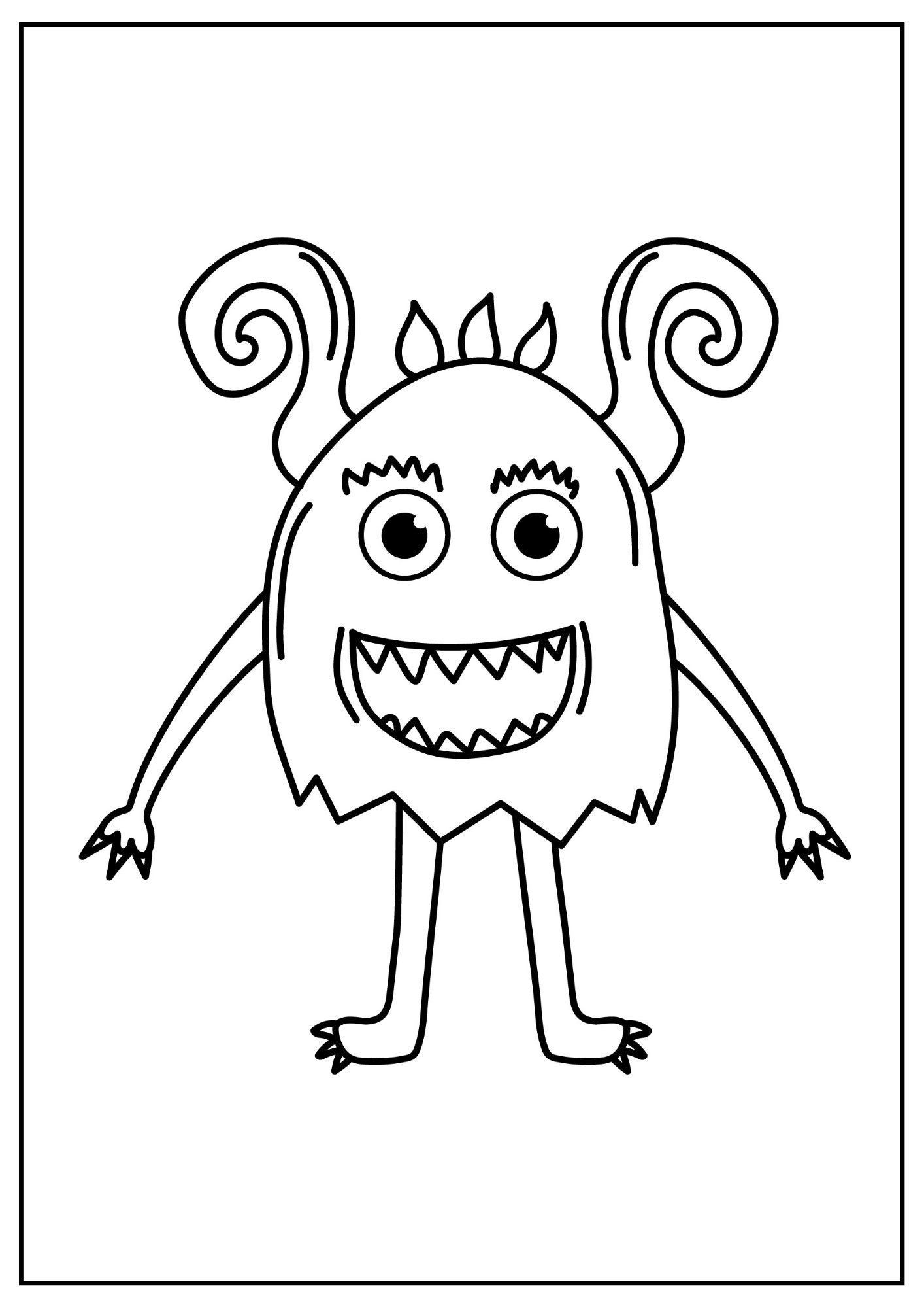 Monsters Coloring 15 Pages. - Etsy