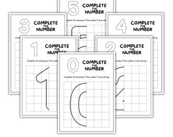 Complete The Number. Printable 10 page.