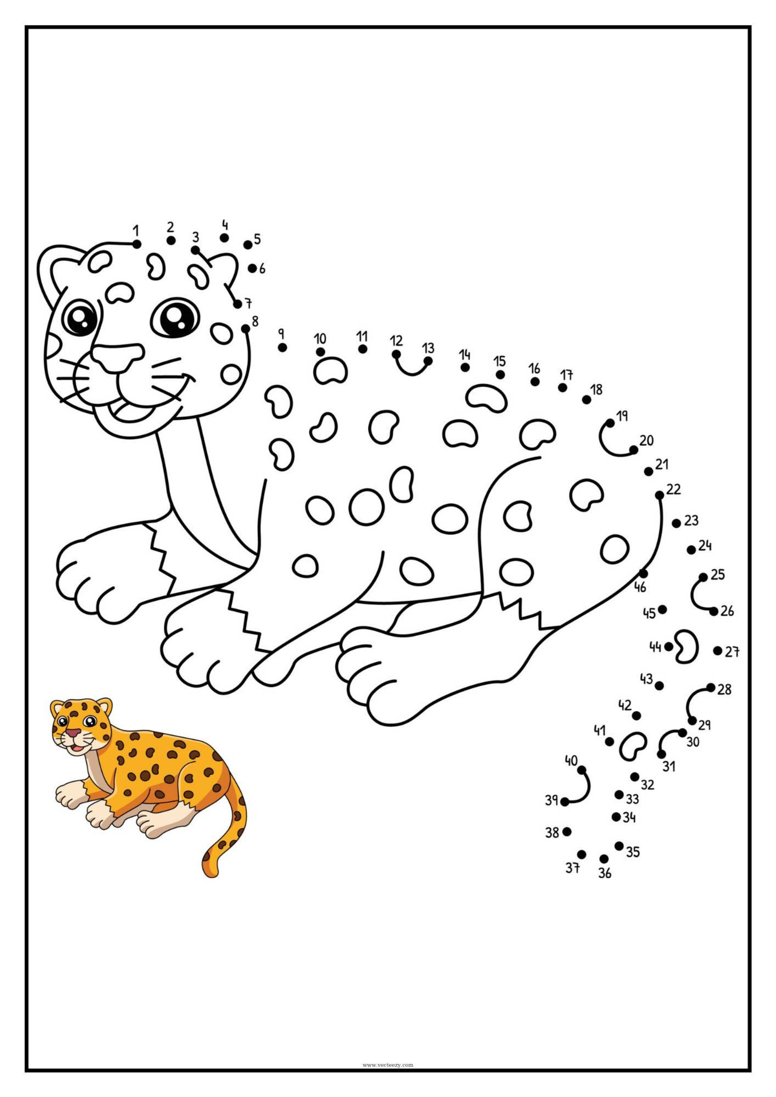 Dot to Dot Animals Coloring. Printable 20 Pages. Etsy