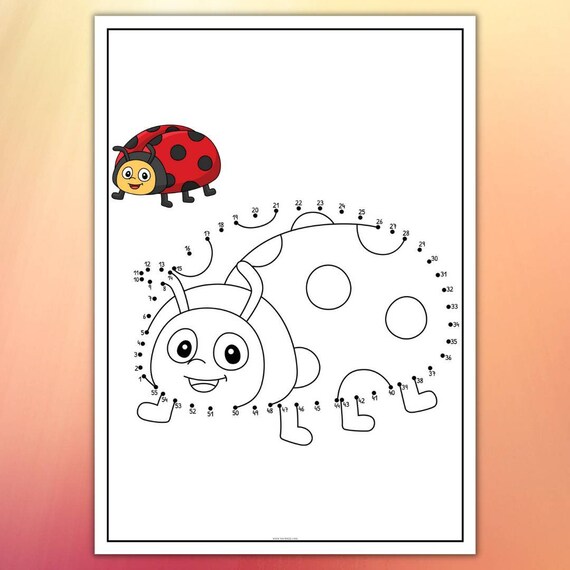 Dot to Dot Animals Coloring. Printable 20 Pages. Etsy