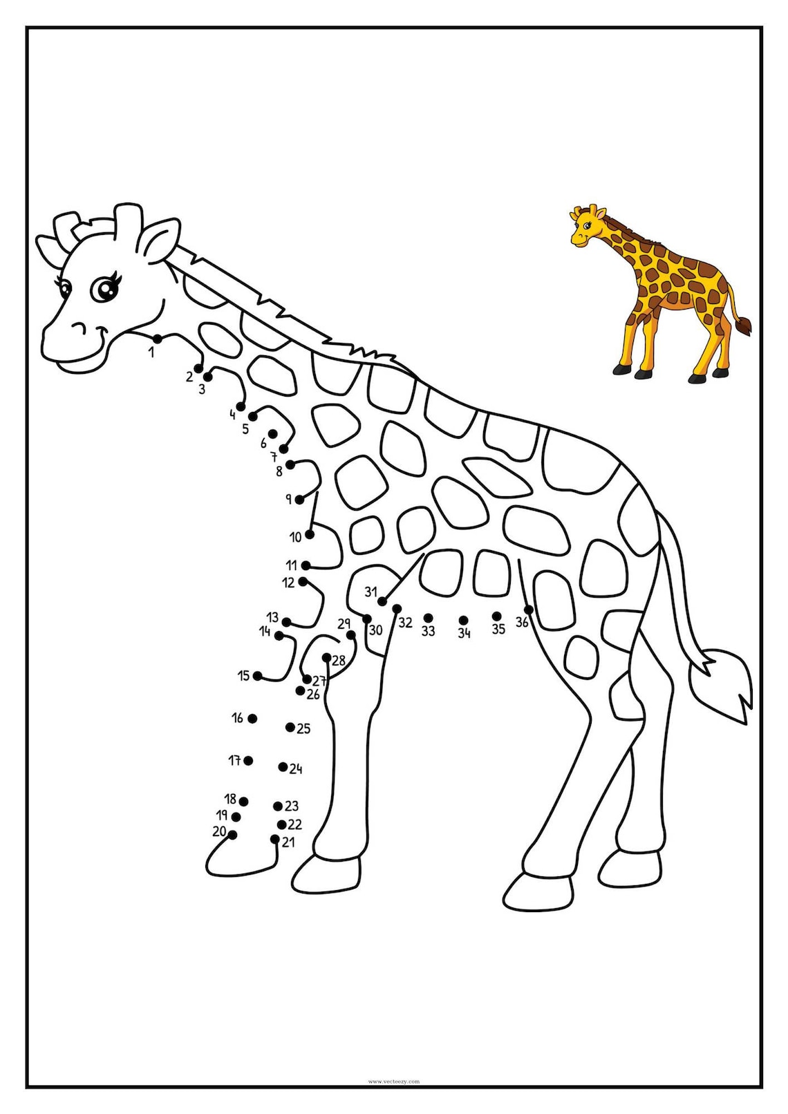 Dot to Dot Animals Coloring. Printable 20 Pages. Etsy