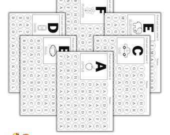 Find And Color Letters. Printable 26 page.