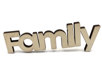 Family Wood Word Cutout