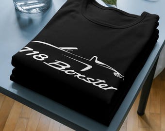 718 Boxster Fans Sportscar Silhouette Shirt: Motorsport Racing Tee