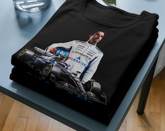 Carlos Sainz #55 F1 T-Shirt: Halftoned Graphic, William Racing Unisex Motorsport Tee