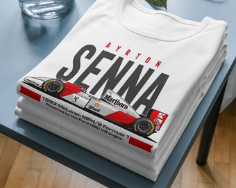 Senna McLaren MP4/8 T-Shirt: Retro Formula One Racing Tee