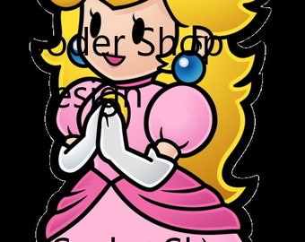 Princess Peach - Paper Mario - PNG - Cut File