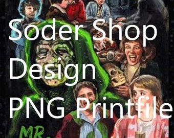 Mr Boogedy Print File. Digital PNG Image