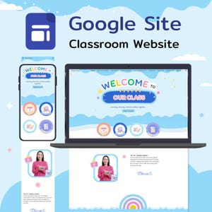 Google Sites Classroom Website Template | Modern Pastel Teacher Hub (Digital Download)