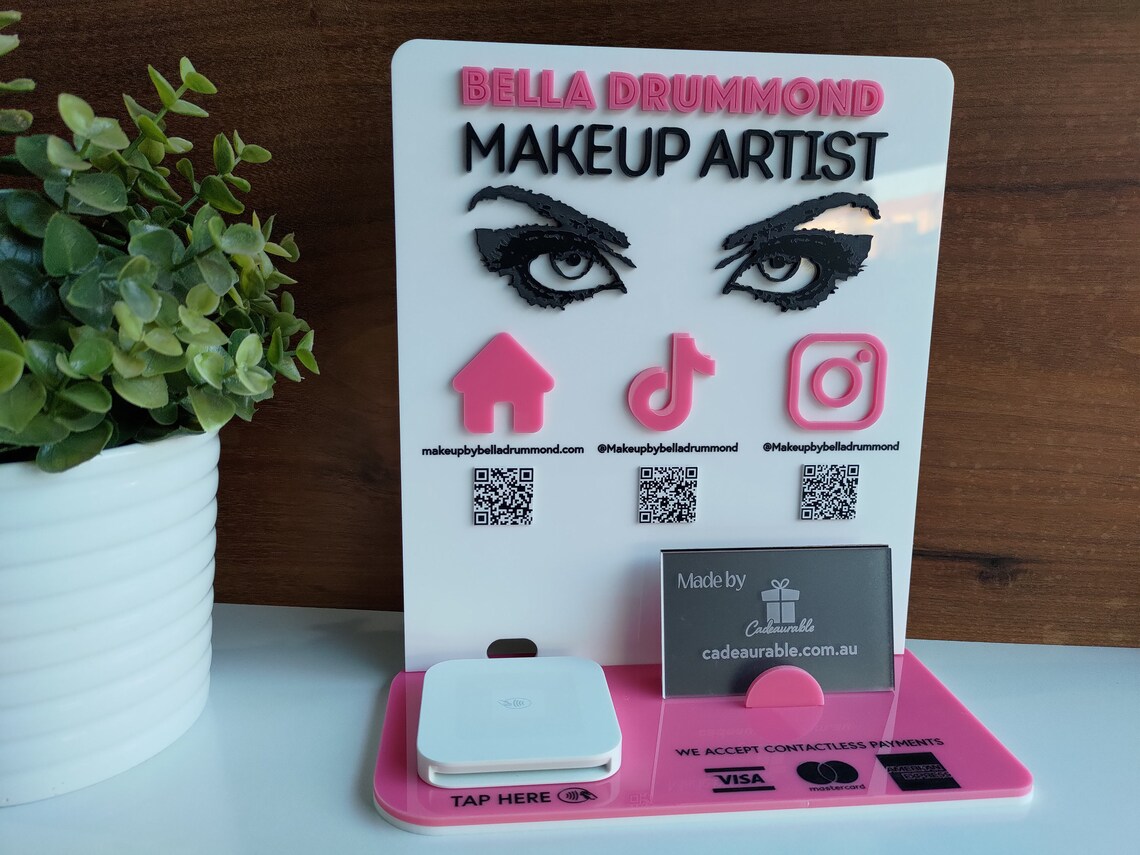 Solid White Social Media & Square Reader Holder Stand all - Etsy