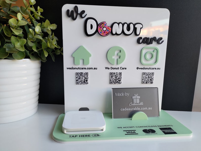Solid White Social Media & Square Reader Holder Stand all - Etsy