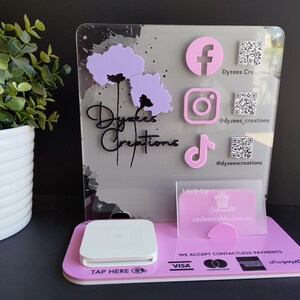 Social Media & Square Reader Holder Stand (all Acrylic ...