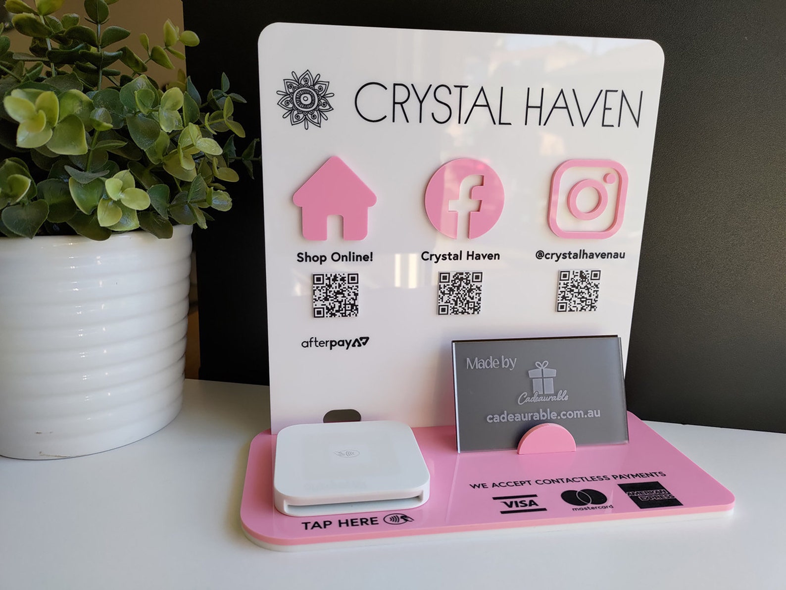Solid White Social Media & Square Reader Holder Stand all - Etsy