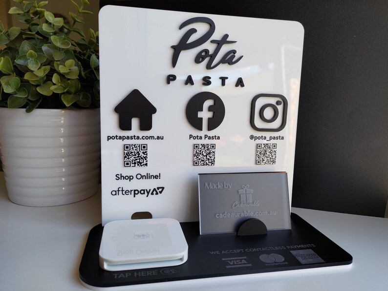 Solid White Social Media & Square Reader Holder Stand all - Etsy