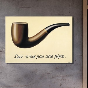 René Magritte a traição das imagens ceci n’est pas une pipe 1929 Canvas Gallery Exposição Pôster/Arte de parede,René Magritte Canvas Decoração para casa