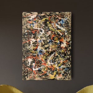 Extra Large Canvas Wall Art Jackson Pollock Canvas Wall Art Abstract Wall Art Home and Living Room Decor Jackson Pollock Convergence