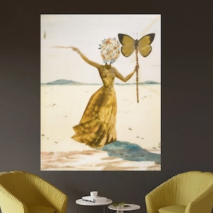 Butterfly by Salvador Dali Canvas Wall Art Print Salvador Dali Venus Butterfly Exhibition Poster Print Surrealism Butterfly art