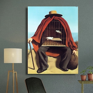 Rene Magritte Canvas Wall Art The Therapist Rene Reprodução Arte de parede Rene Magritte Decoração para presente Rene, o terapeuta Impressão em TELA
