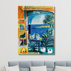 Pablo Picasso Cote d&#39;Azur Landscape Canvas Wall Art Classical Art Modern Fine Art Print Home Decor Vintage Pablo Picasso Canvas Art Poster