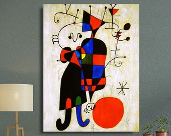 Joan Miro Exhibition Poster, Miro Canvas  Wall Print,Joan Miro Poster,Joan Miro Print, Surrealism art, Joan Miro Osaka CANVAS