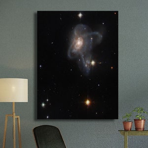 NASA Hubble Merging Galactic Gem Canvas&Poster Art,Space Prints Art Galaxy,Kids Room Gift,NASA Space Posters,Kids Room Gift,NASA poster Gift