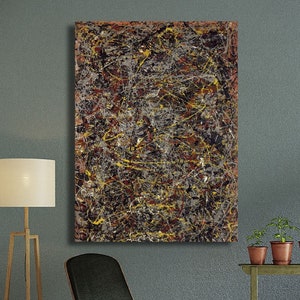 Extra Large Canvas Wall Art Jackson Pollock Canvas Wall Art Abstract Wall Art Home and Living Room Decor Jackson Pollock Convergence