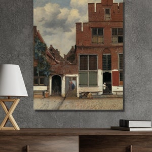 Johannes Vermeer Canvas Wall Art The Little Street Exhibition Poster Print art,Johannes Vermeer Wall Art CANVAS art Little Street decor arts