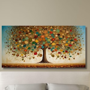 Tree of life Gustav Klimt Canvas Wall Art,Tree of life Framed Wall Art,Tree of life Poster, Extra Large Wall Art Tree of life Ready to Hang