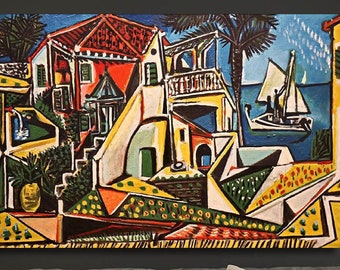 Pablo Picasso Mediterranean Landscape Canvas Wall Art Classical Art Modern Fine Art Print Home Decor Vintage Pablo Picasso Canvas Art Poster