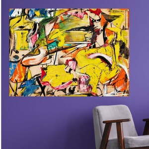 Willem de Kooning Pirate Canvas Wall Art Rosy Fingered Dawn at Louise Point 1963 Art Poster Famous Artist Print Gallery Wall Home Decor art