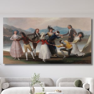 Francisco Goya dance of the majos at the banks of manzanares Canvas Gallery Exhibition Poster/Wall Art,Francisco Goya Canvas Home canvas art
