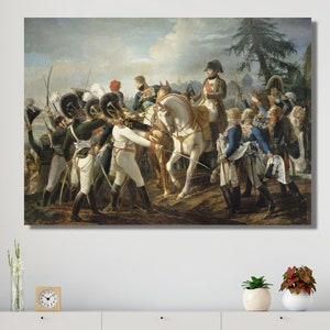 Napoleon in Burning Moscow Painting by Adam Albrecht Canvas Wall Art  Napoleon Poster Napoleon in Burning Moscow Canvas Wall Art Design Kids