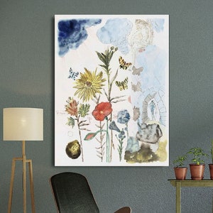 Salvador Dali Fleurs Canvas Wall Art Salvador Dali Poster Salvador Dali Wall Decor Salvador Dali Fleurs 1948 Salvador Dali Exhibition Poster