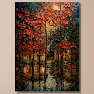 Gustav Klimt Canvas art,Gustav Klimt Poster Klimt Exhibition Poster, Gustav Klimt Painting, Flower Garden, Flower Market,Klimt Museum Poster