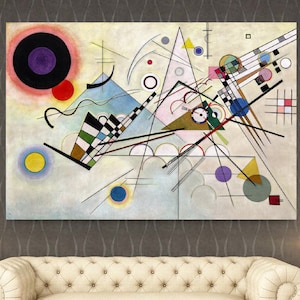 Wassily Kandinsky Composition VIII Wall Art Print,Kandinsky Reproduction,Canvas Wall Print, Office Wall Art,Modern Wall Art,Kandinsky Poster