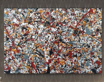 Extra Large Canvas Wall Art Jackson Pollock Canvas Wall Art Abstract Wall Art Home and Living Room Decor Jackson Pollock Convergence