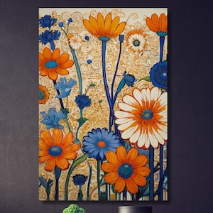 Gustav Klimt Canvas art,Gustav Klimt Poster Klimt Exhibition Poster, Gustav Klimt Painting, Flower Garden, Flower Market,Klimt Museum Poster