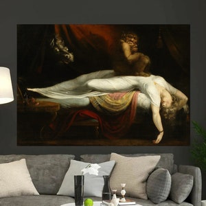 Henry Fuseli The Nightmare (1781)  Canvas Wall Art Henry Fuseli Reproduction Decor Art Print Henry Fuseli  Exhibition Artwork art