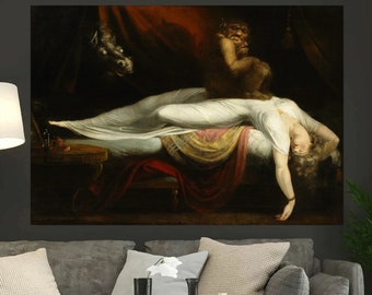 Henry Fuseli The Nightmare (1781) Leinwand Wandkunst Henry Fuseli Reproduktion Dekor Kunstdruck Henry Fuseli Ausstellung Kunstwerk Kunst